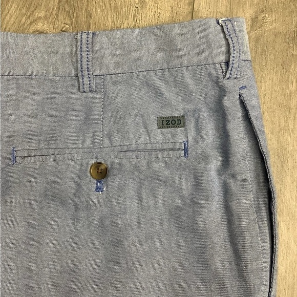 Men’s IZOD 40 XL Shorts Khakis Chino Cotton Twill Blue Golf Relaxed Classic NWOT - Picture 8 of 8